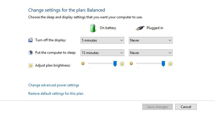 laptop charge settings