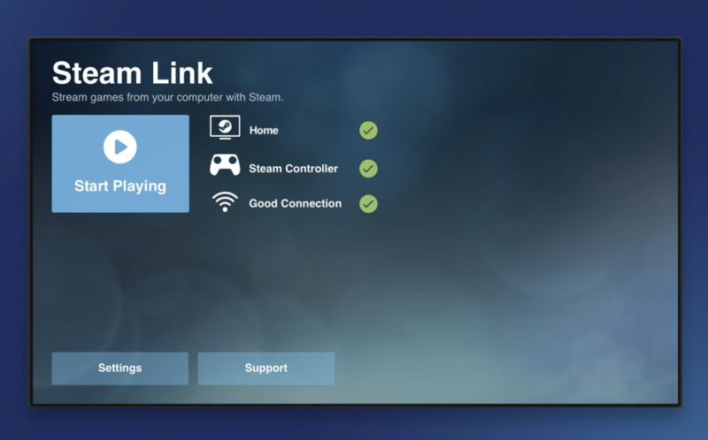 A screenshot from Steam Link for macOS.